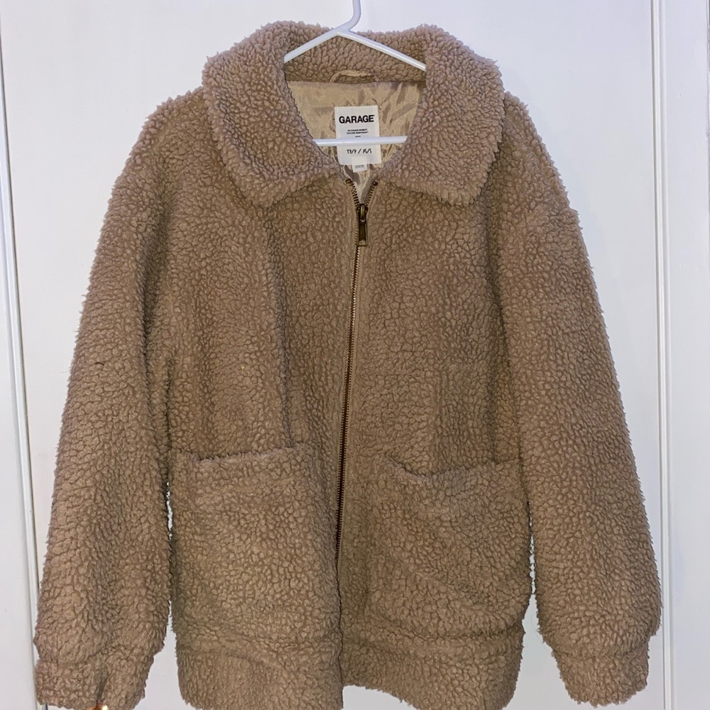 Teddy bear coat from garage